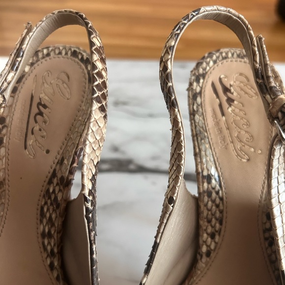 Authentic Gucci Snake Print Platform Pumps - Picture 7 of 8